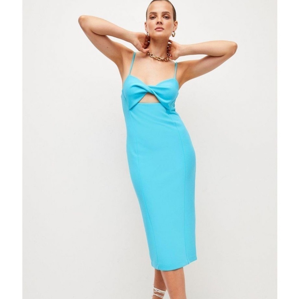 NWT Figure Form Twist Strappy Midi Dress